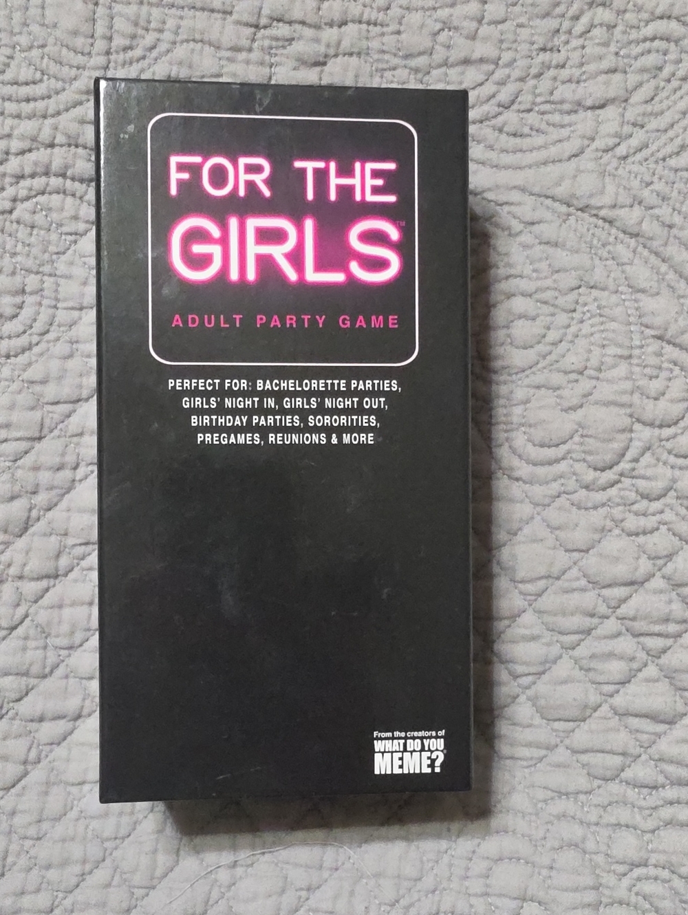 For The Girls Adult Party Game - Black Box with Pink Logo. PLAYED ONCE.